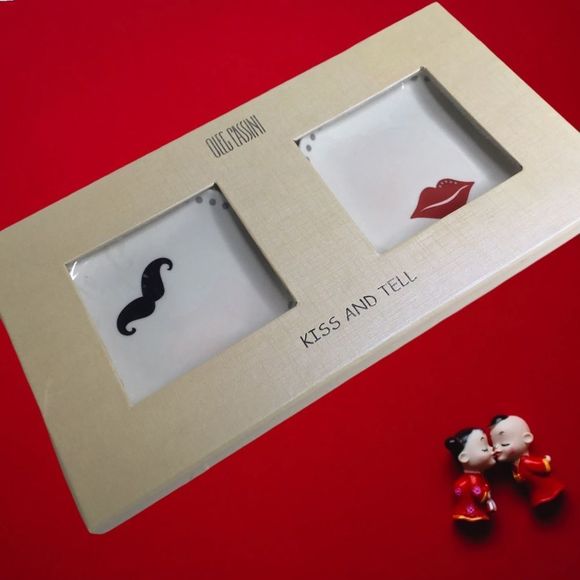 OlegCassini He & She Porcelain Set Of 2 Appetizer Serving 5” Plates Gift Set NIB - Picture 1 of 10